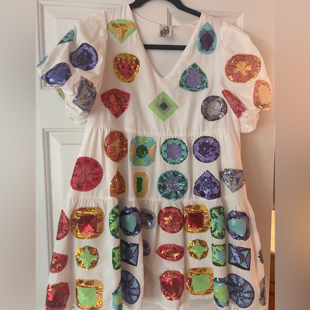 Queen of Sparkles Jewel Dress XS